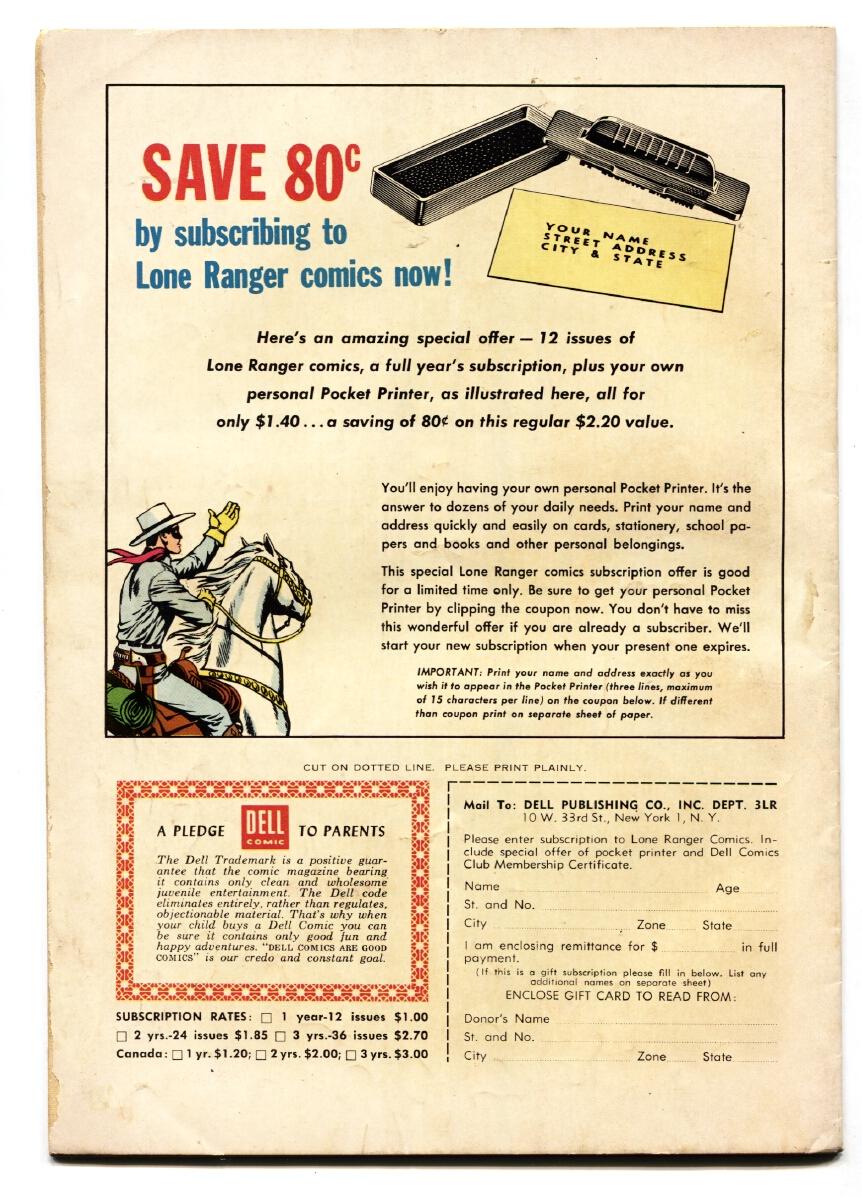 The Lone Ranger 81 1955 Dell Tonto Scout Silver Silver Bullet 1955 Comic Dta Collectibles The Lone Ranger 81 1955 Dell Tonto Scout Silver Silver Bullet 1955 Comic Dta Collectibles