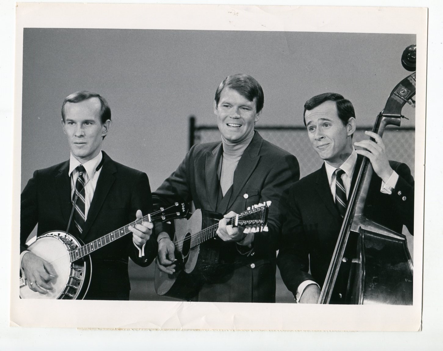 Smothers Brothers Comedy Hour Smothers Brothers Glen Campbell7x9 Bandw Still Vg Photograph Dta 