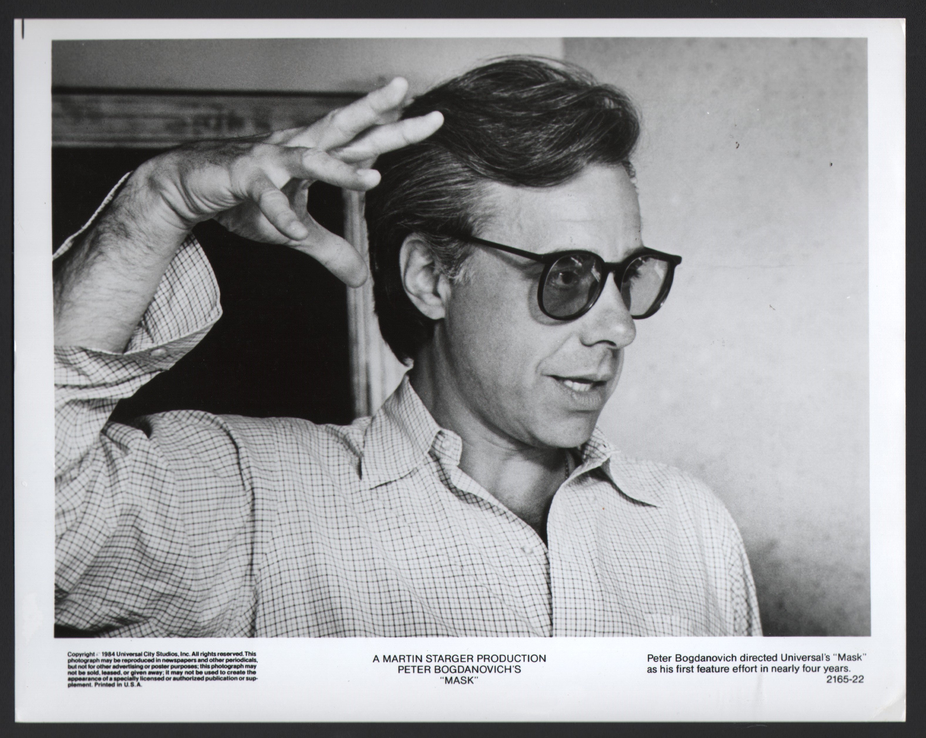 Mask-Peter Bogdanovich-8x10-B&W-Still: Photograph | DTA Collectibles