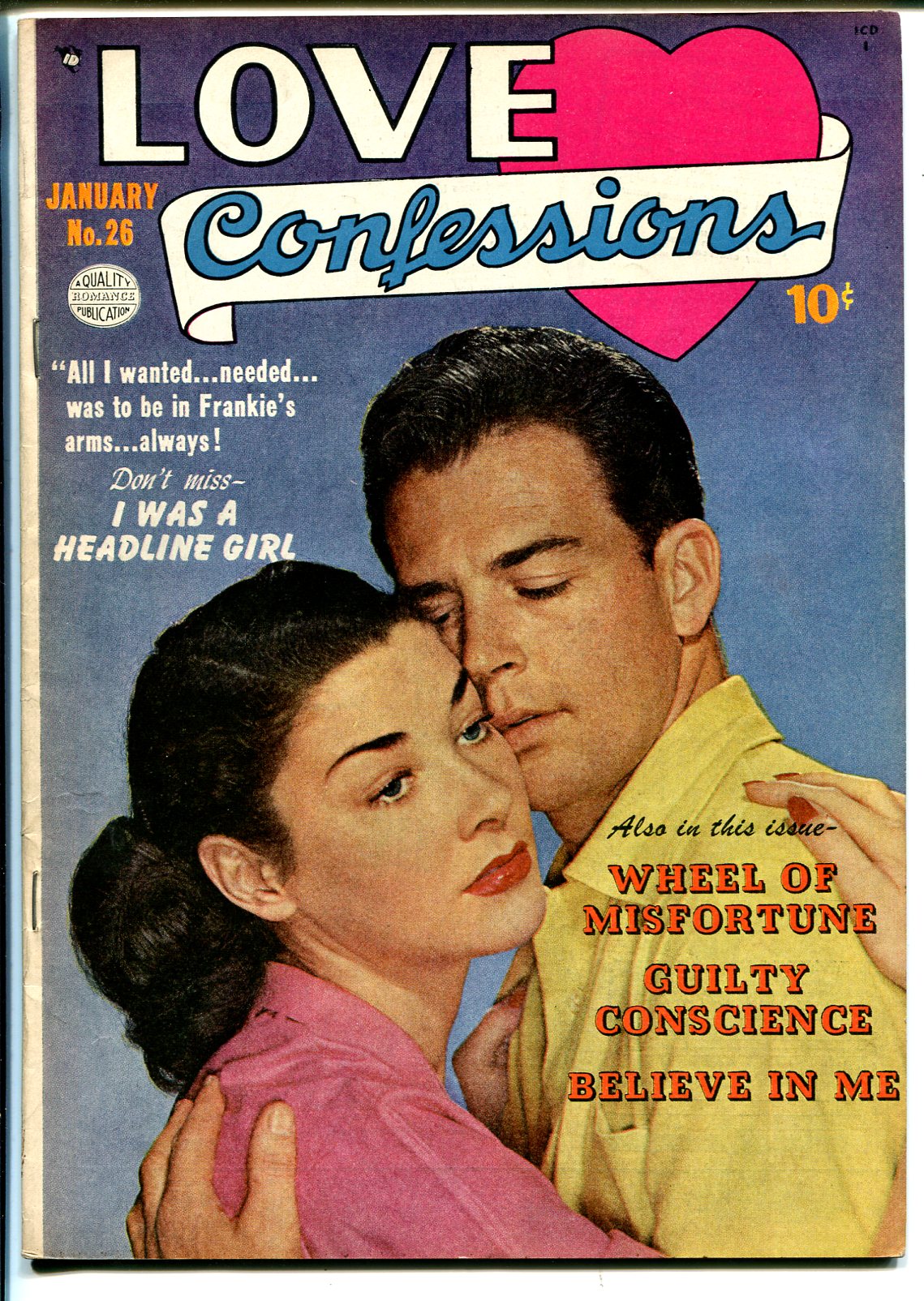 Love Confessions #26 1953-photo cover-Ogden Whitney art-FN/VF: (1953 ...