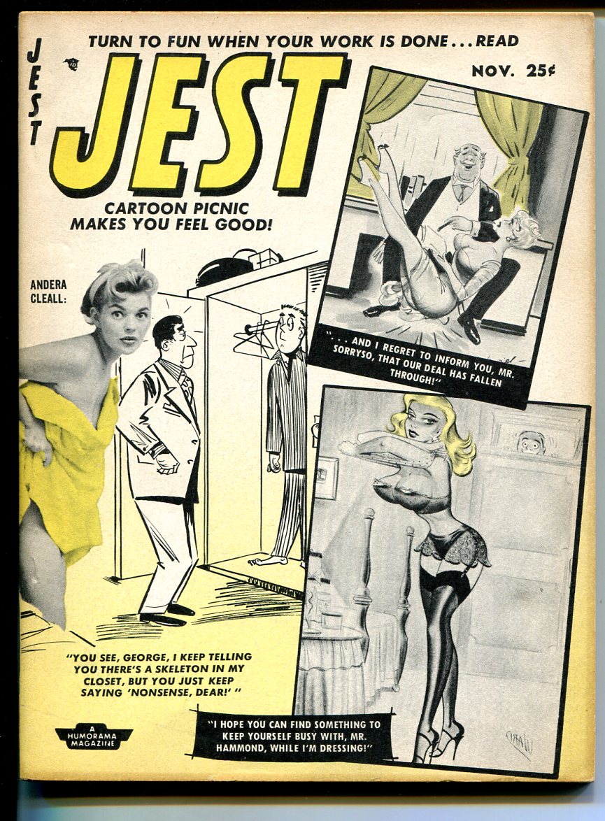 Jest 11/1956-Humorama-Dan deCarlo-Betty Page-Bill Ward-Dan DeCarlo-FN ...