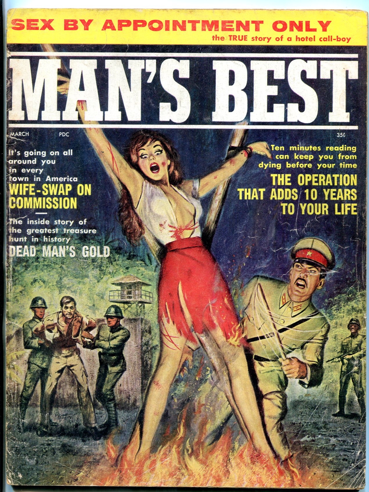 Mans Best Magazine March 1962-SPICY TORTURE COVER-SHANNON COLBY VG Very Good Softcover/Paperback (1962) DTA Collectibles pic