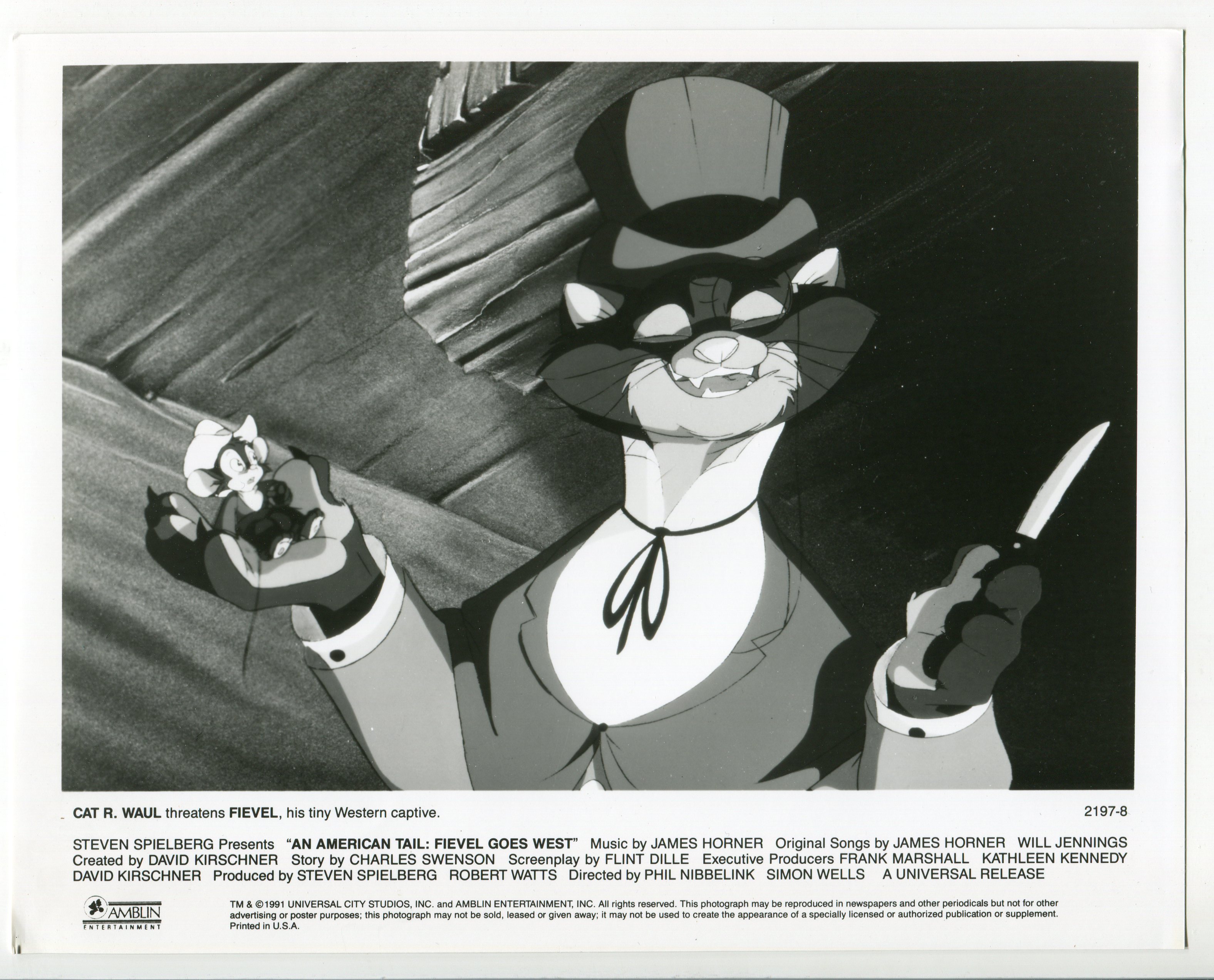 An American Tail; Fievel Goes West-Family-Animation-8x10-B&W-Still-NM: Fine  Softcover/Paperback | DTA Collectibles