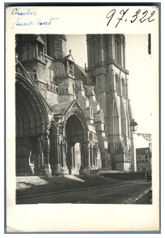 Ancienne Plaque De Verre Positive - Cathédrale De Chartres - France - 8,5x10 Cm - 1900-1939