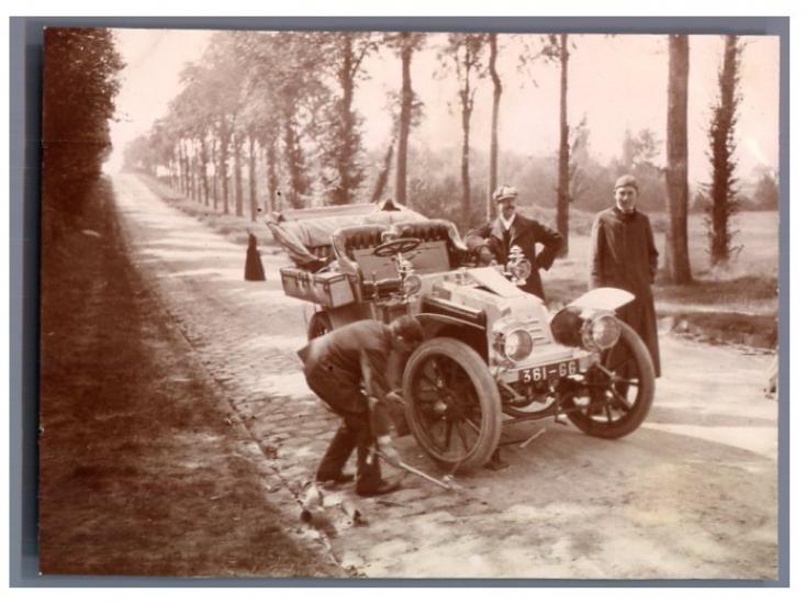 France, Route de Rambouillet avec Alfred et Octave von Photographie