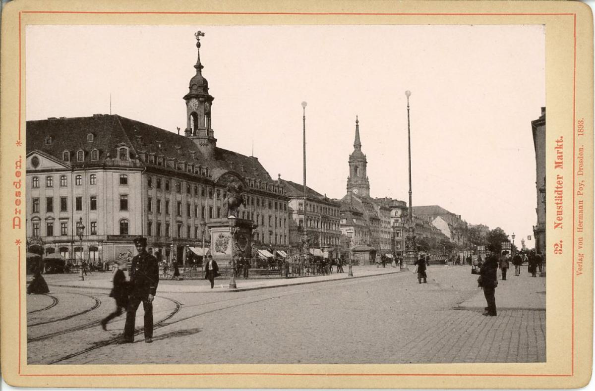 von Hermann Poy, Deutschland, Dresden, Neustädter Markt by Photographie