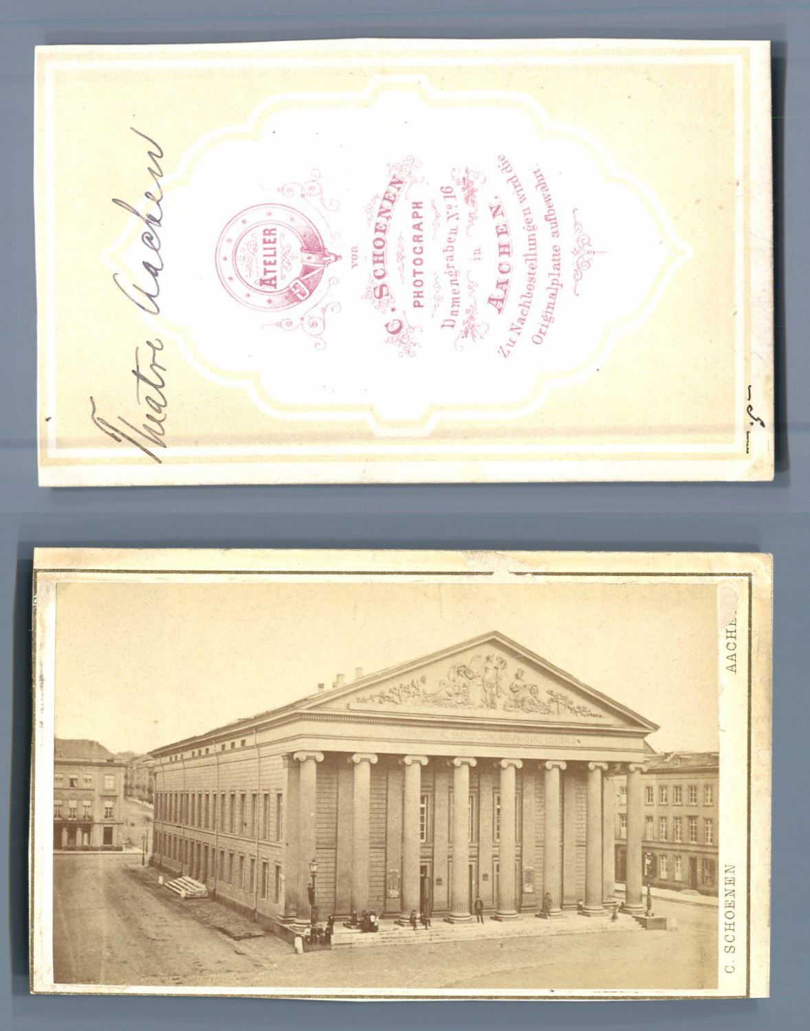 twee weken lobby hefboom DC. Schoenen, Aachen, Theater by Photographie originale / Original  photograph: (1870) Photograph | photovintagefrance