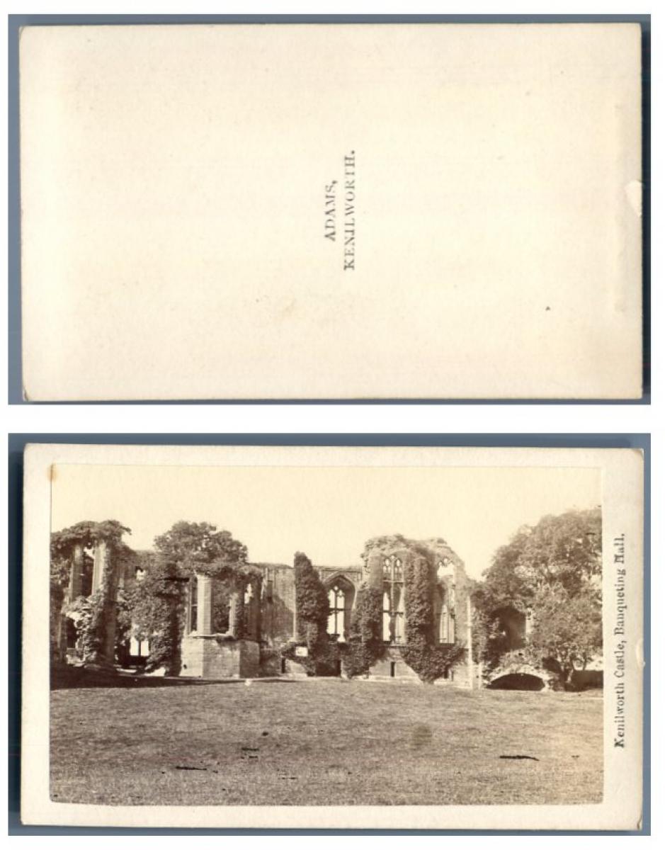 Adams Angleterre Kenilworth Une chapelle en ruines  CDV vintage albumen carte d 