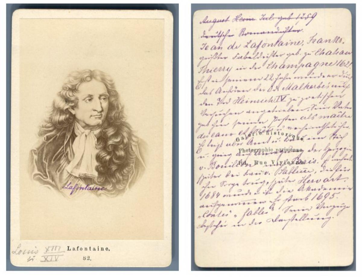 Jean De La Fontaine D Apres Un Dessin De Photographie Originale Original Photograph 1870 Fotografia Photovintagefrance