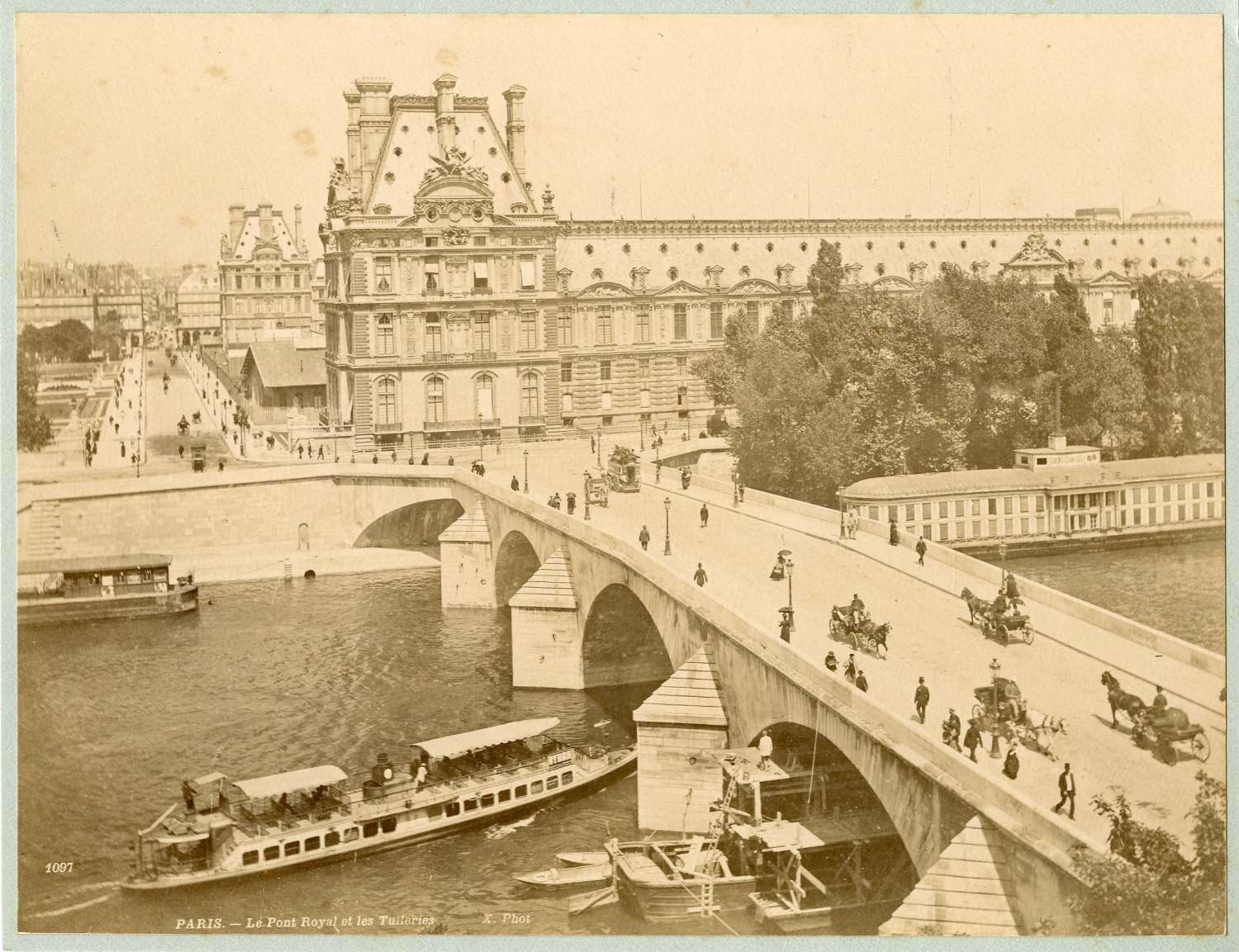 X. Phot. France, Paris, le pont royal et les Tuileries by Photographie ...