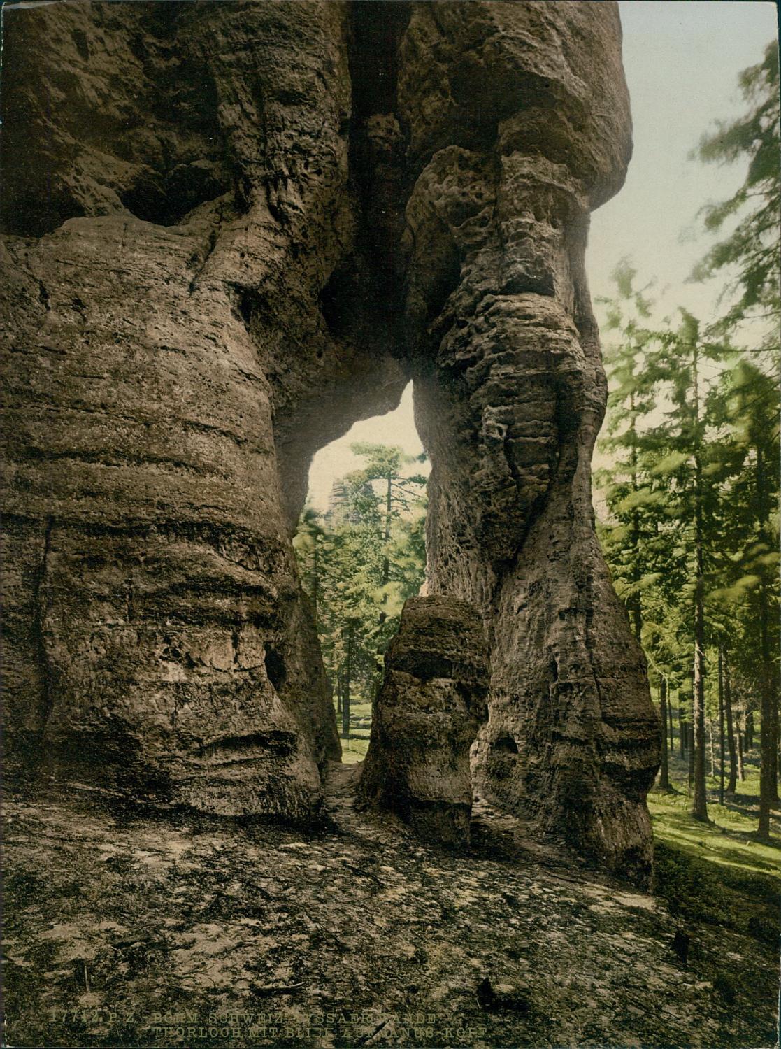 Bohmische Schweiz Tyssaer Wande Torloch Mit Januskopf Tchequie Von Photographie Originale Original Photograph 1902 Fotografie Photovintagefrance