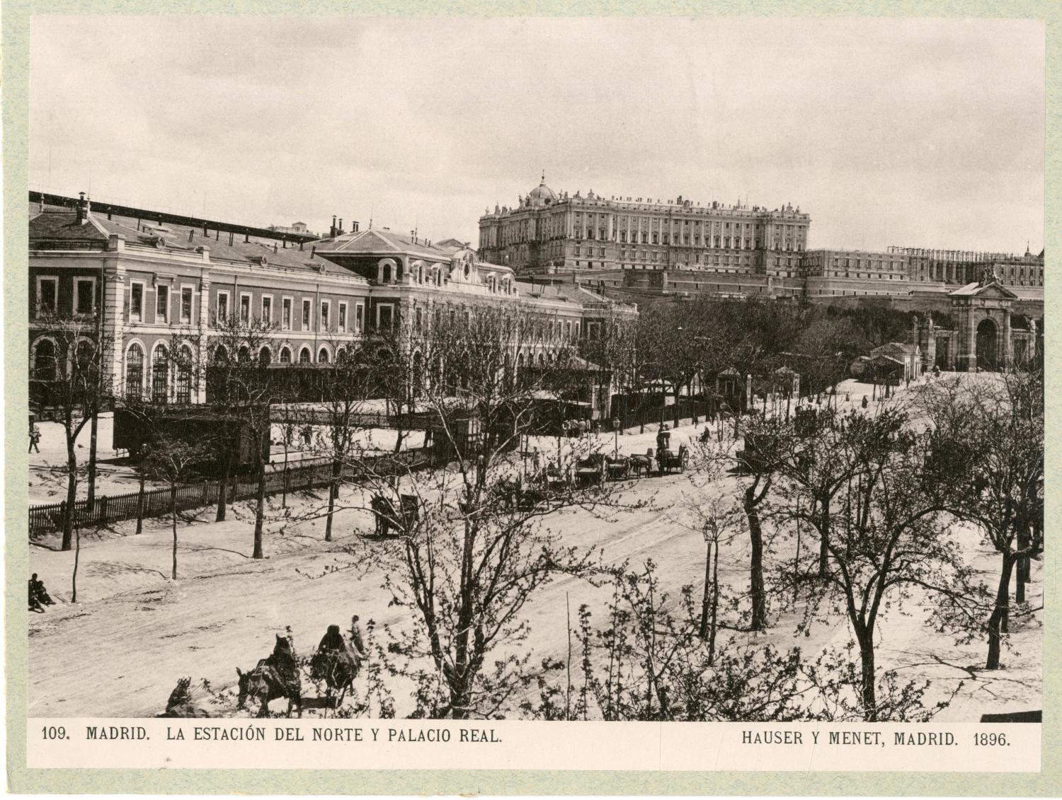 Hauser Y Menet Espagne Madrid La Estacion Del Norte Y Palacio Real Von Photographie Originale Original Photograph 1896 Fotografie Photovintagefrance