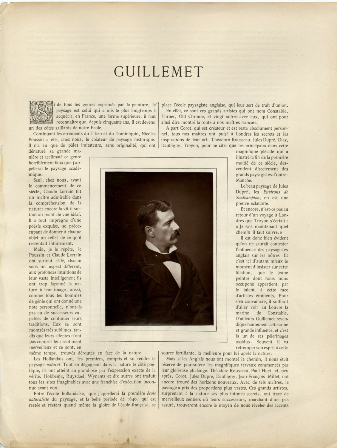 Antoine Guillemet, peintre paysagiste français von Photographie