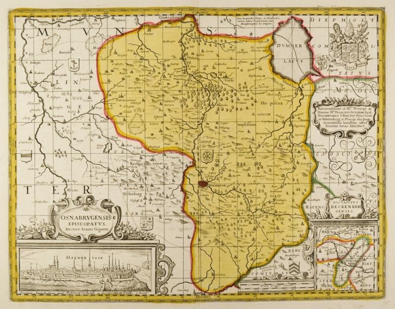 OSNABRÜCK. - Karte. "Osnabrugensis Episcopatus. Auctore ...