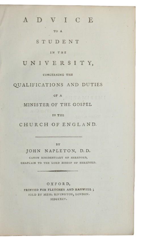 Advice to a student in the university, concerning the qualifications ...