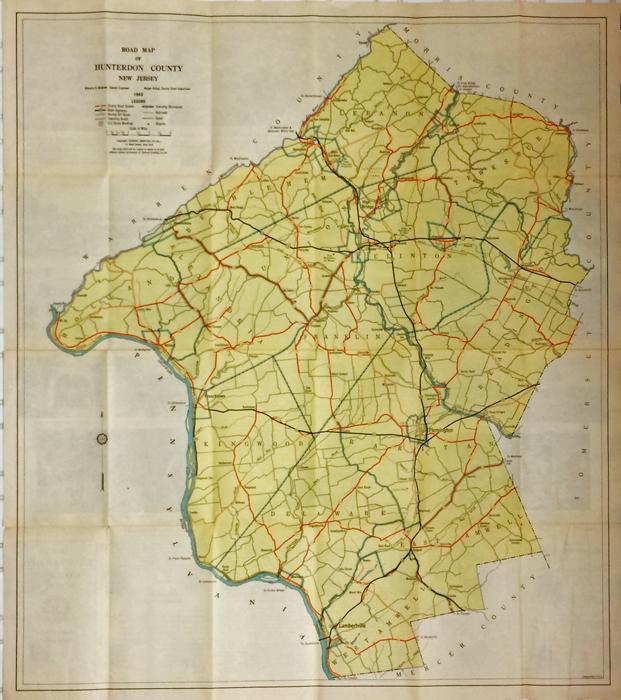 Map Of Hunterdon County Nj Map Of Hunterdon County, Nj, Showing Principal Highway Routes, 1943 By  Hoffman, Floyd (Ed.): Very Good Soft Cover (1943) 1St Edition | Bohemian  Bookworm