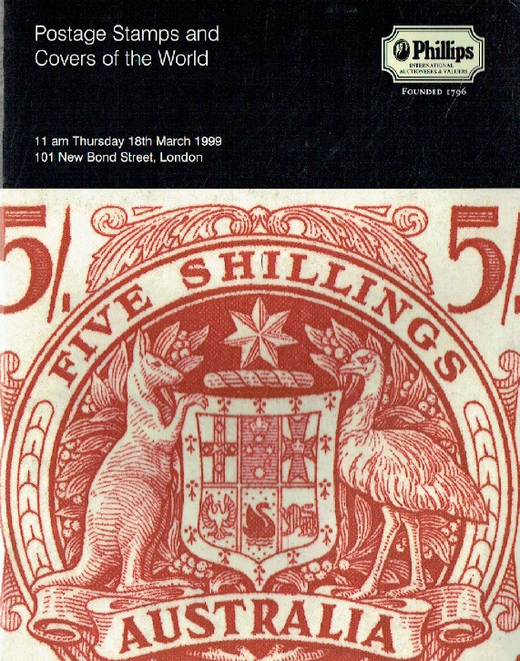 Phillips March 1999 Postage Stamps & Covers of the World by Phillips