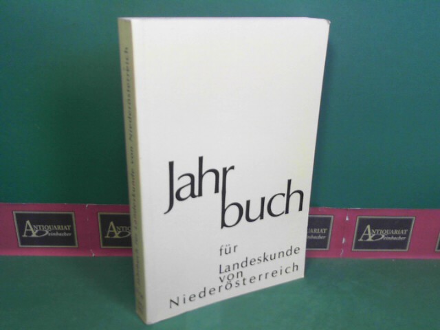 Jahrbuch für Landeskunde von Niederösterreich, Neue Folge 57/58, 1991/1992. - Verein für Landeskunde von NÖ und Wien (Hrsg.)