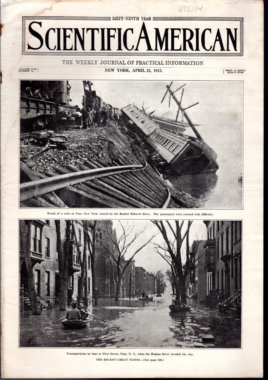 Scientific American: A Weekly Journal of Practical Information, Art, Science, Mechanics, Chemistry and Manufactures: Volume CVIII, No.15 ; April 12, 1913 - Scientific American