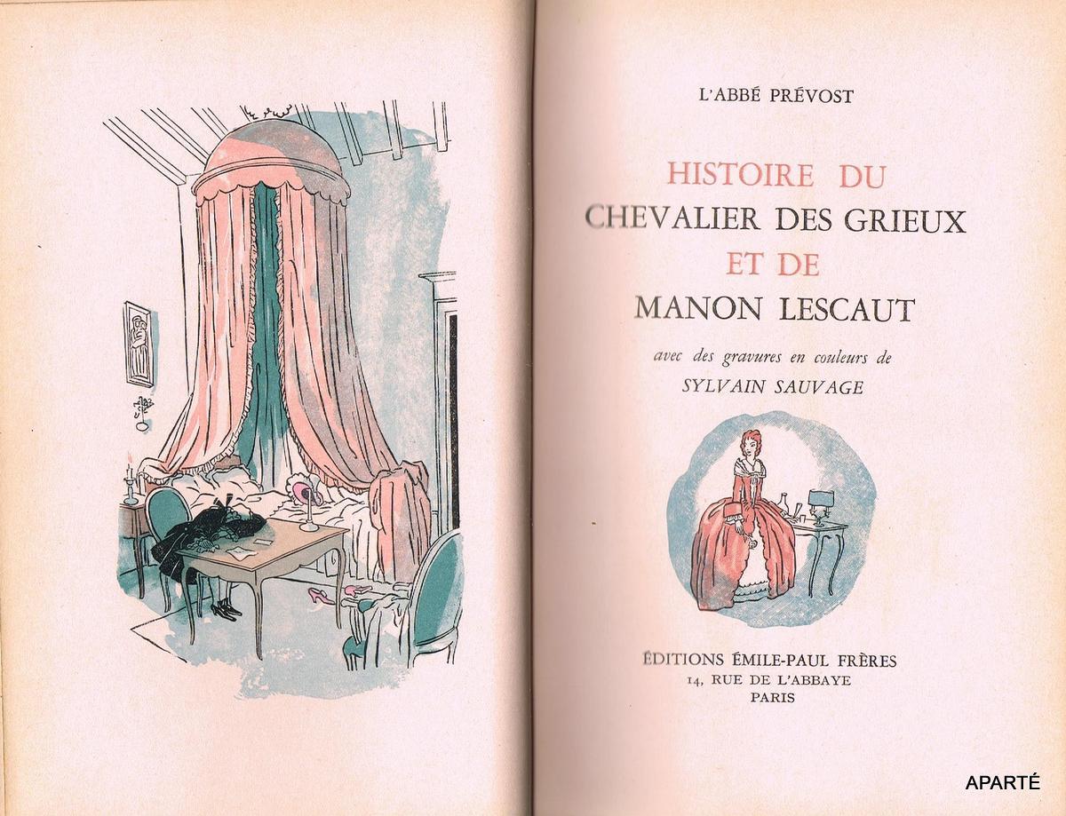 HISTOIRE DU CHEVALIER DES GRIEUX ET DE MANON LESCAUT. par PREVOST (Abbé - Histoire Du Chevalier Des Grieux Et De Manon Lescaut