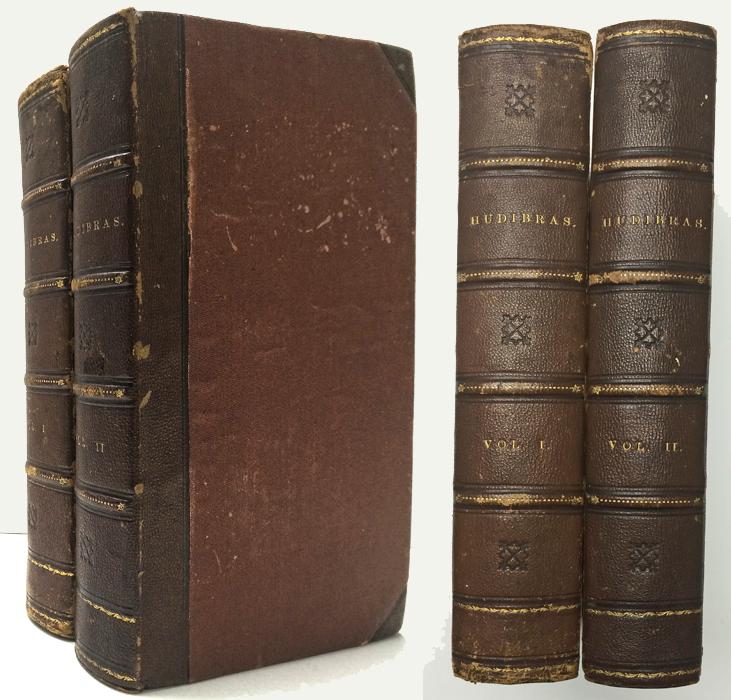 HUDIBRAS, IN THREE PARTS, WRITTEN IN THE TIME OF THE LATE WARS WITH LARGE ANNOTATIONS AND A PREFACE BY ZACHARY GREY, LL.D.IN TWO VOLUMES - Butler, Samuel