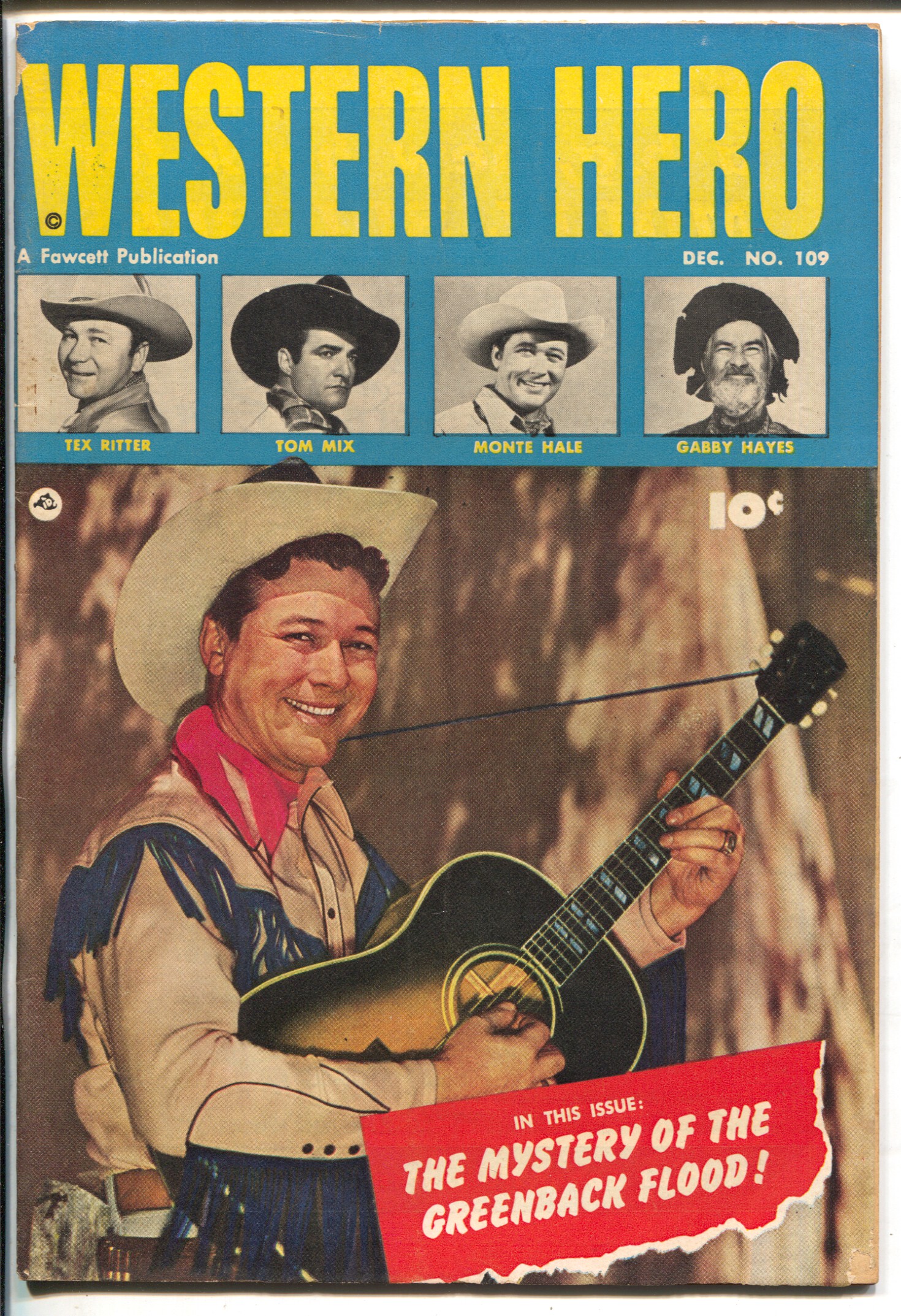 Western Hero #109 1951-Tex Ritter-Tom Mix-Gabby Hayes-Monte Hale-FN ...