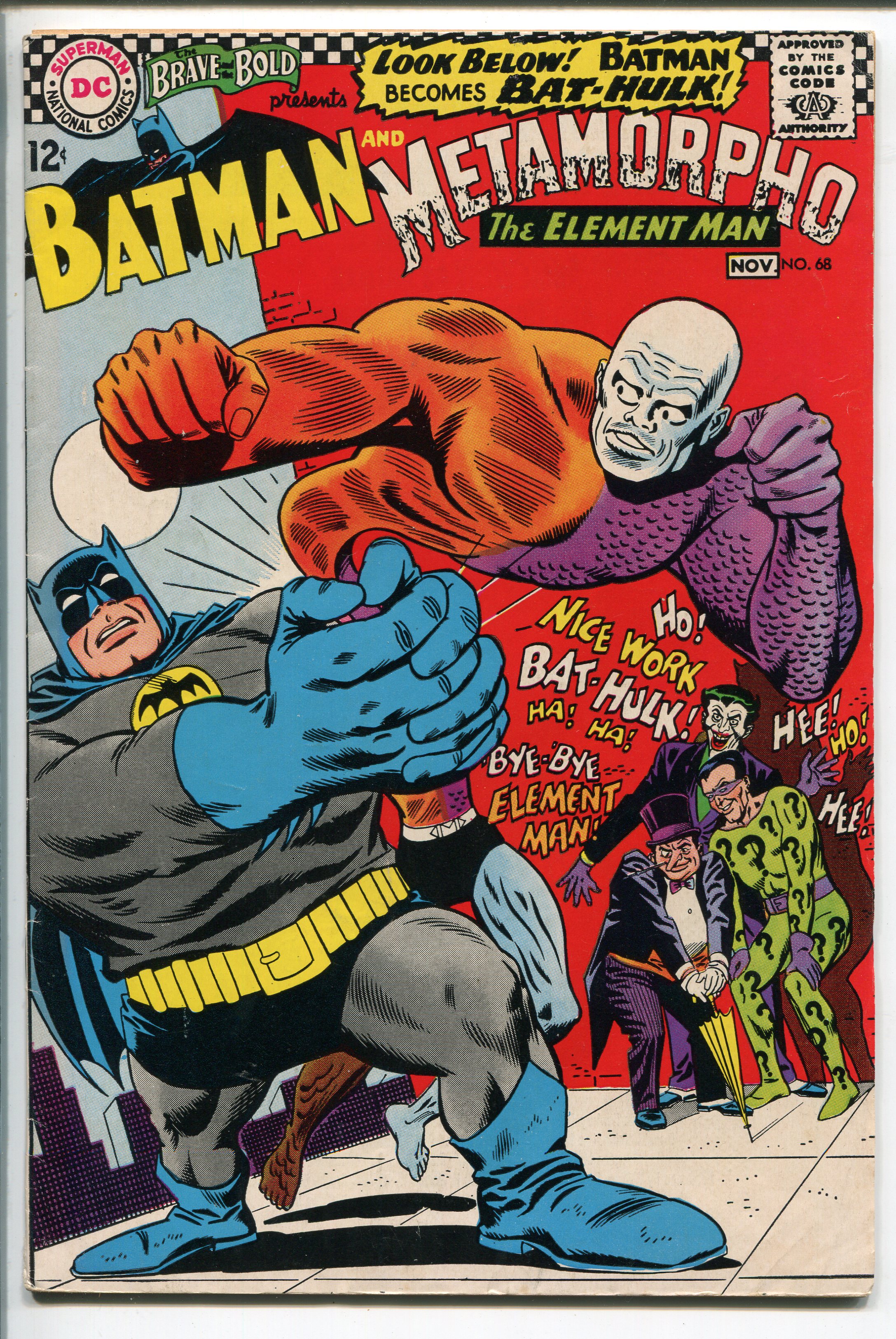 BRAVE AND THE BOLD #68 1966-DC-BATMAN-METAMORPHO-fn minus: (1966) Comic |  DTA Collectibles