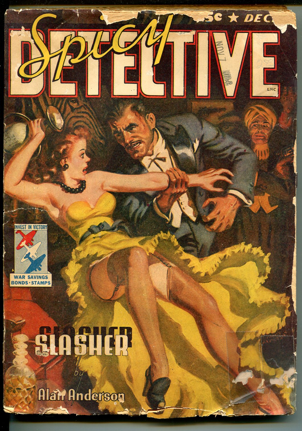 Spicy Detective 121942 Bellem Pulp Story Hot Babe Cover Sally The Sleuth Good 1942 Magazin