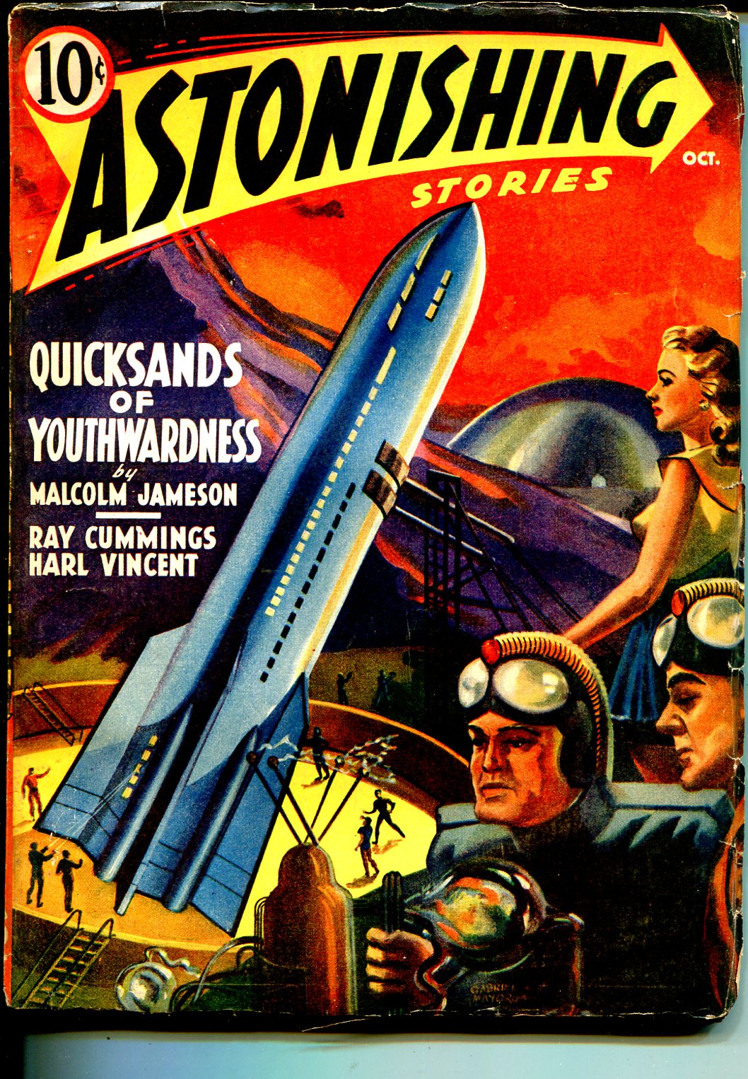Astonishing Stories 10/1940-Popular Pubs-pulp thrills-retro rocket