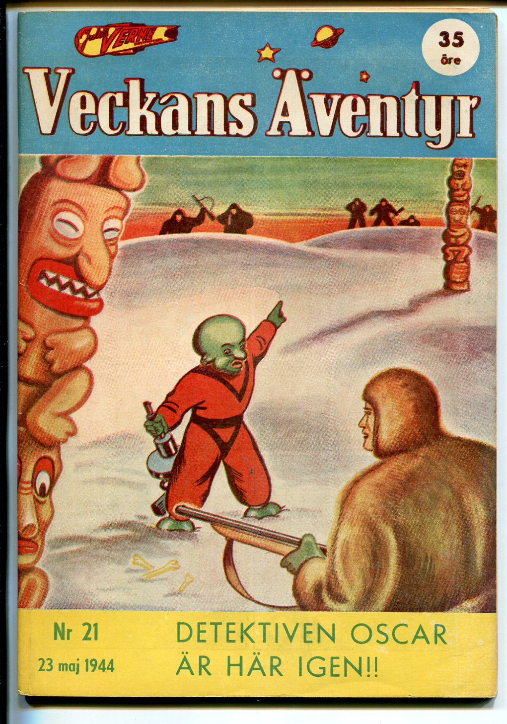 Jules Verne Veckans Aventyr Vol 5 #21 1944-Swedish-comics-Batman-Superman-VF:  (1944) Comic | DTA Collectibles