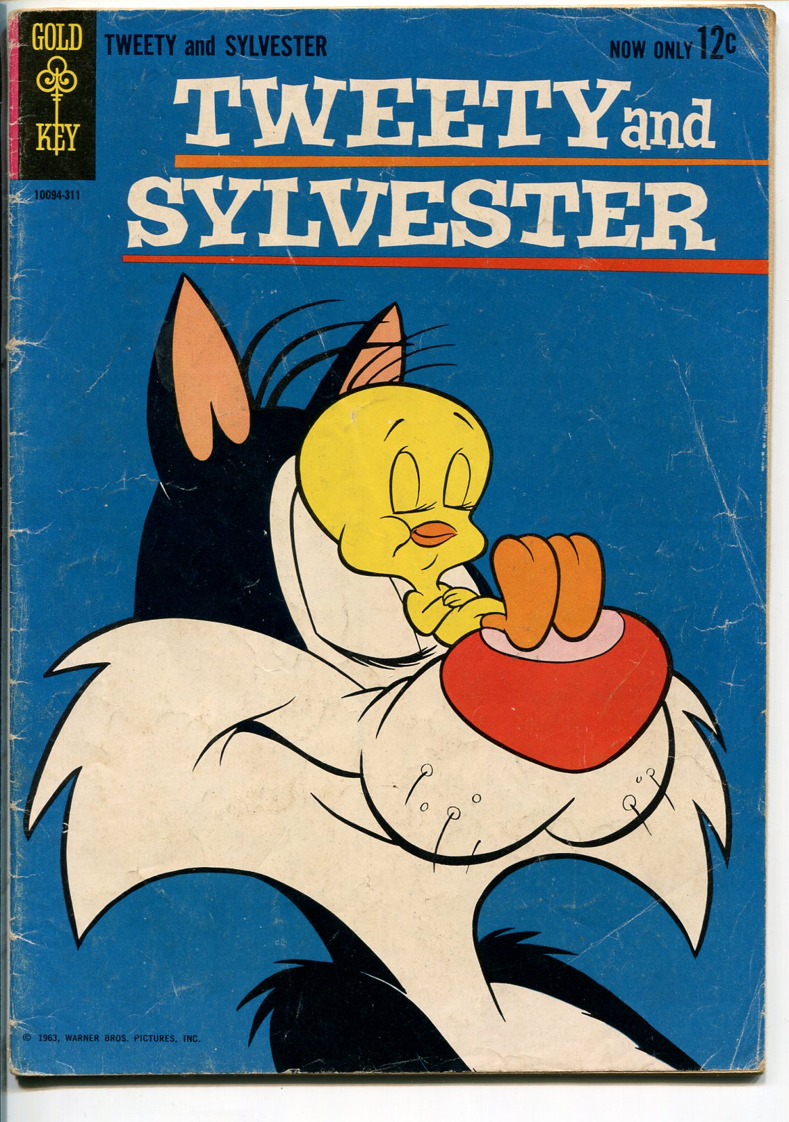 Tweety and Sylvester #40 GD/VG 3.0 1974 Gold Key Stock Image Low Grade
