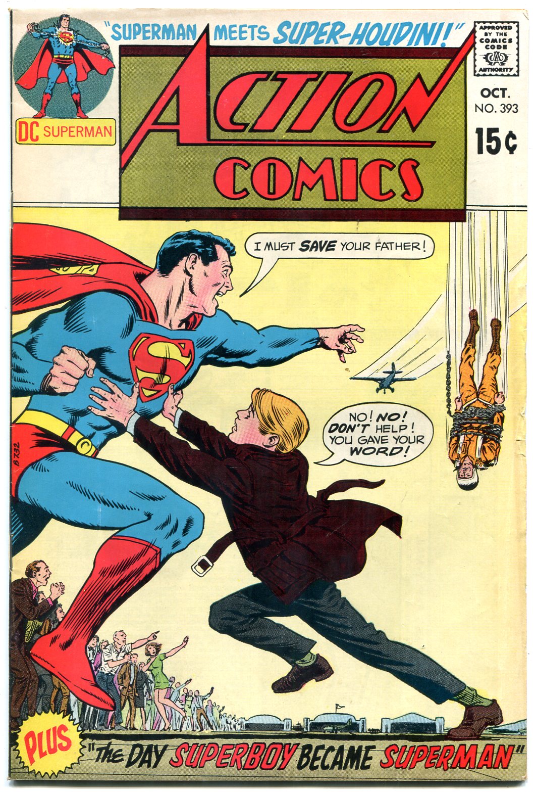ACTION COMICS #393 1970 DC SUPERMAN PARACHUTE COVER --FN: (1970) Comic |  DTA Collectibles
