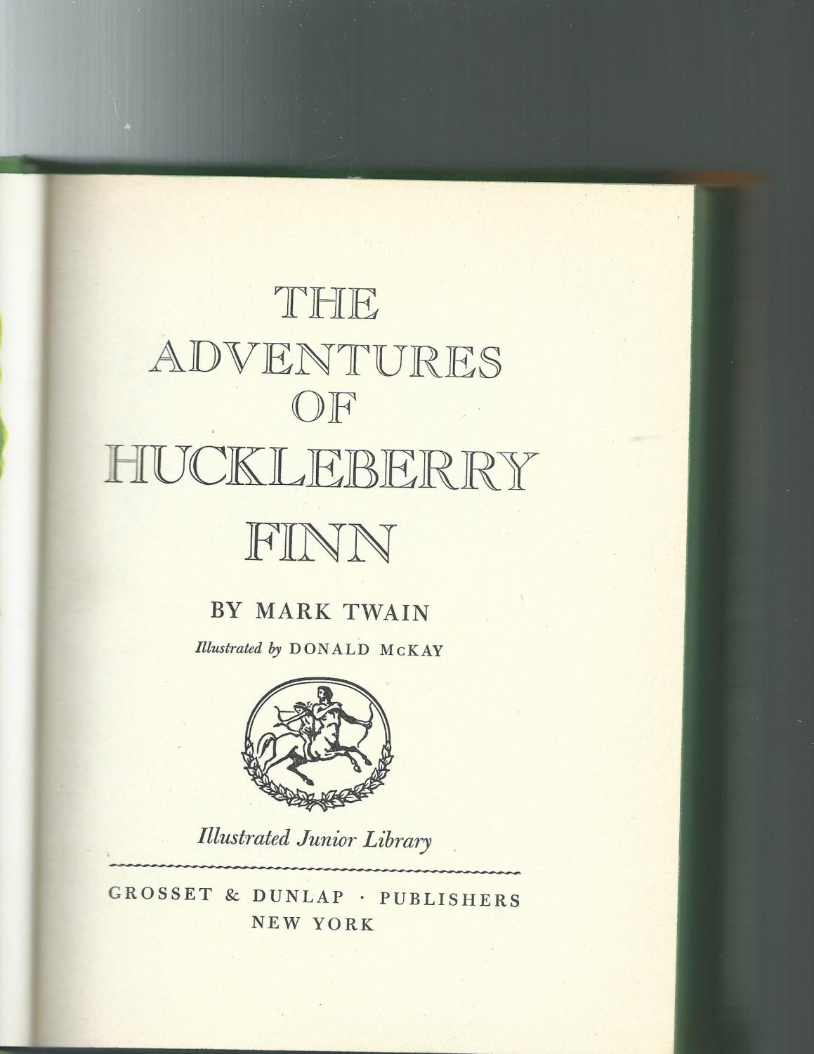 THE ADVENTURES OF HUCKLEBERRY FINN illustrated junior library edition ...