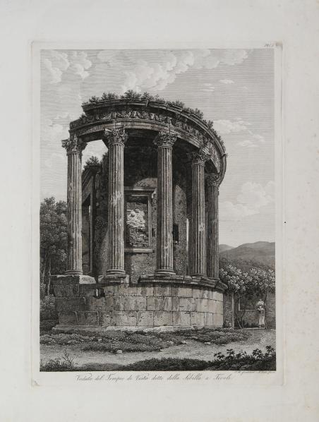 Veduta del Tempio di Vesta detto della a Tivoli de GIUNTOTARDI Filippo: ottime No legatura (1825) | Libreria Antiquarius
