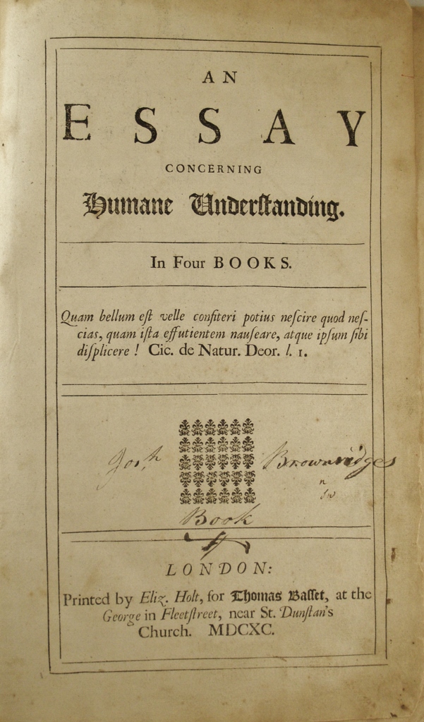 essay concerning human understanding (1690)