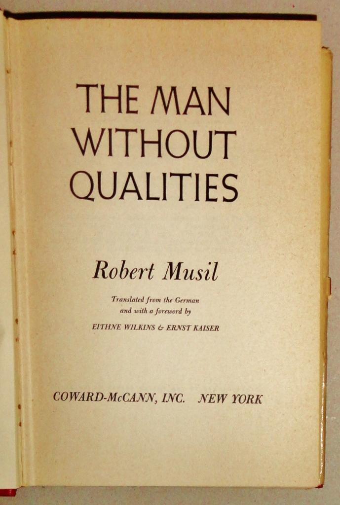 book the man without qualities book the man without qualities