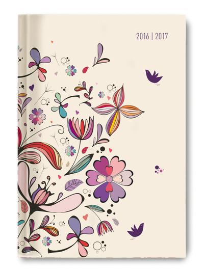 Collegetimer Pocket Flower Art 2016/2017 - Schülerkalender A6 - Weekly - 224 Seiten - ALPHA EDITION