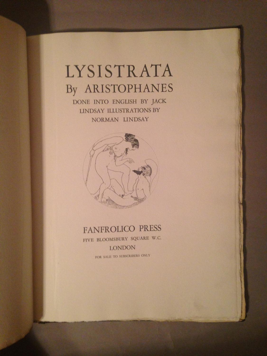 Lysistrata by Aristophanes Lysistrata by Aristophanes