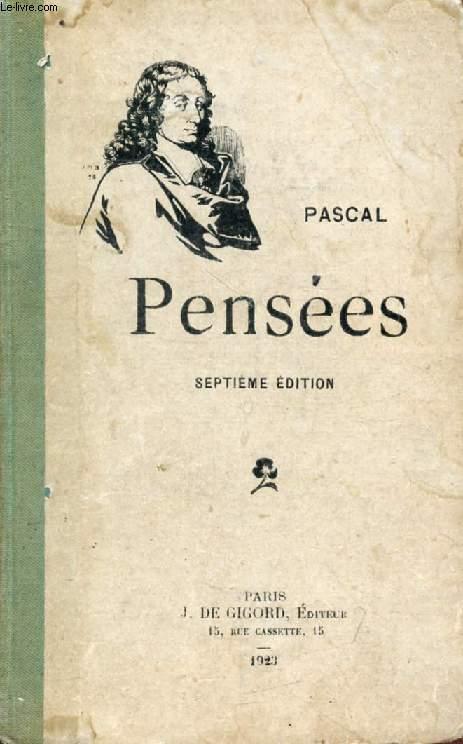 PENSEES by PASCAL: bon Couverture rigide (1923) | Le-Livre