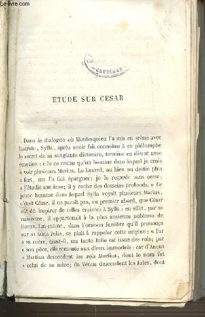 ETUDE SUR CESAR  COMMENTAIRES SUR LA GUERRE DES GAULES, COMMENTAIRES