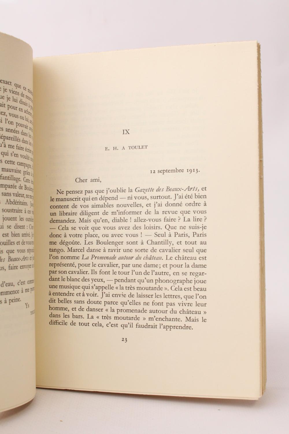 Lettres de P.J. Toulet et de Emile Henriot by TOULET Paul-Jean ...