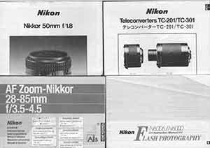 Nikon Camera manuals for the Nikkor 50mm f/...