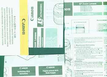 Canon instruction manual for vertical grip VG10, EF Zoom lenses Ultrasonic, EF Zoom lenses, Canon international service network. Canon Inc (Tokyo). [