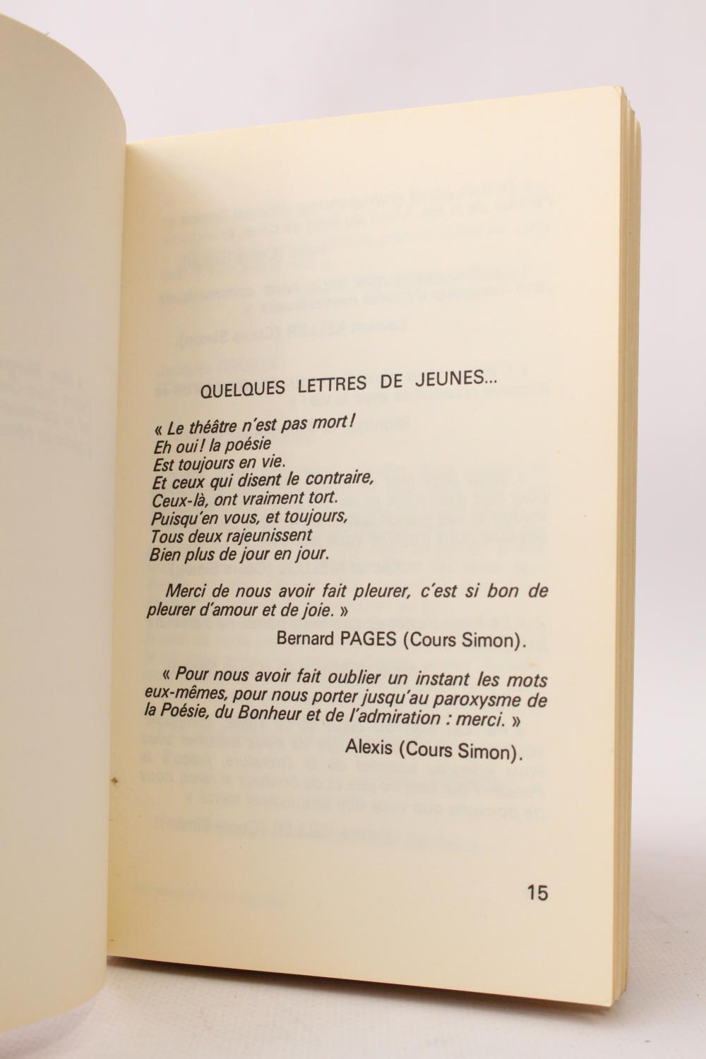 Mes noces d'or avec la poésie. Récitals 1975-1976 by MARQUET Mary ...