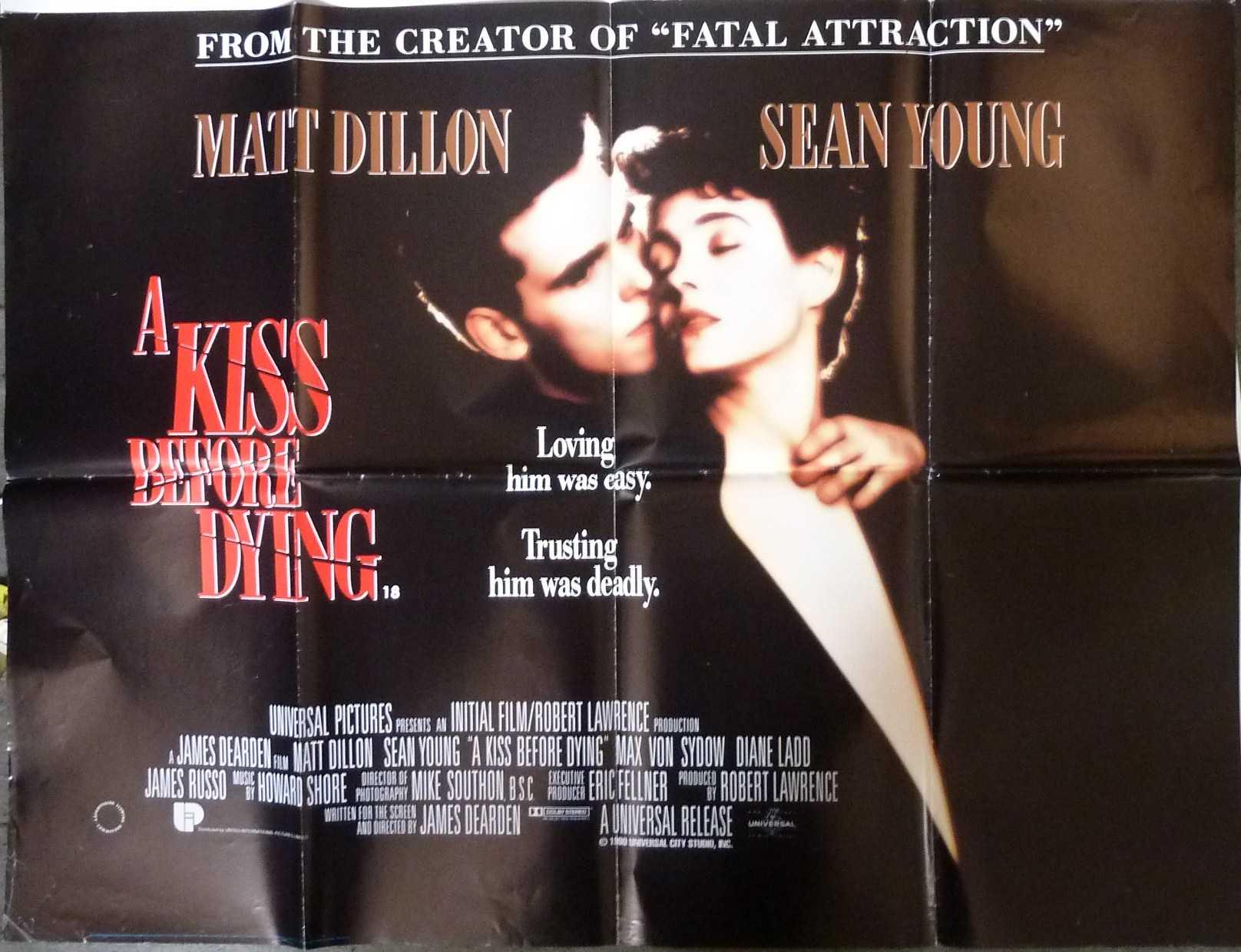 A Kiss Before Dying, Large Film Poster by Universal: Very Good