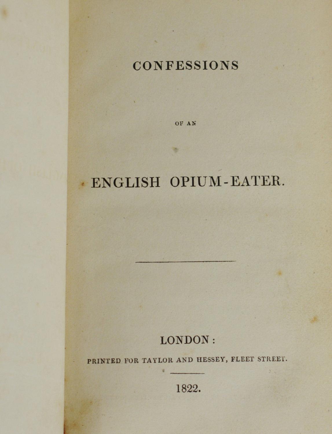 Confessions of an English Opium-Eater von De Quincey, Thomas: Very Good