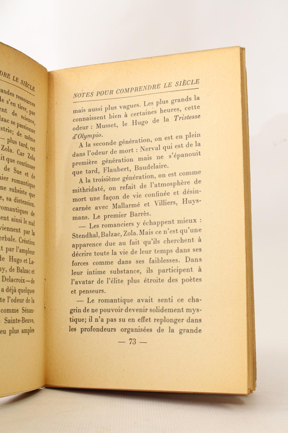 Notes pour comprendre le siècle by DRIEU LA ROCHELLE Pierre: couverture ...