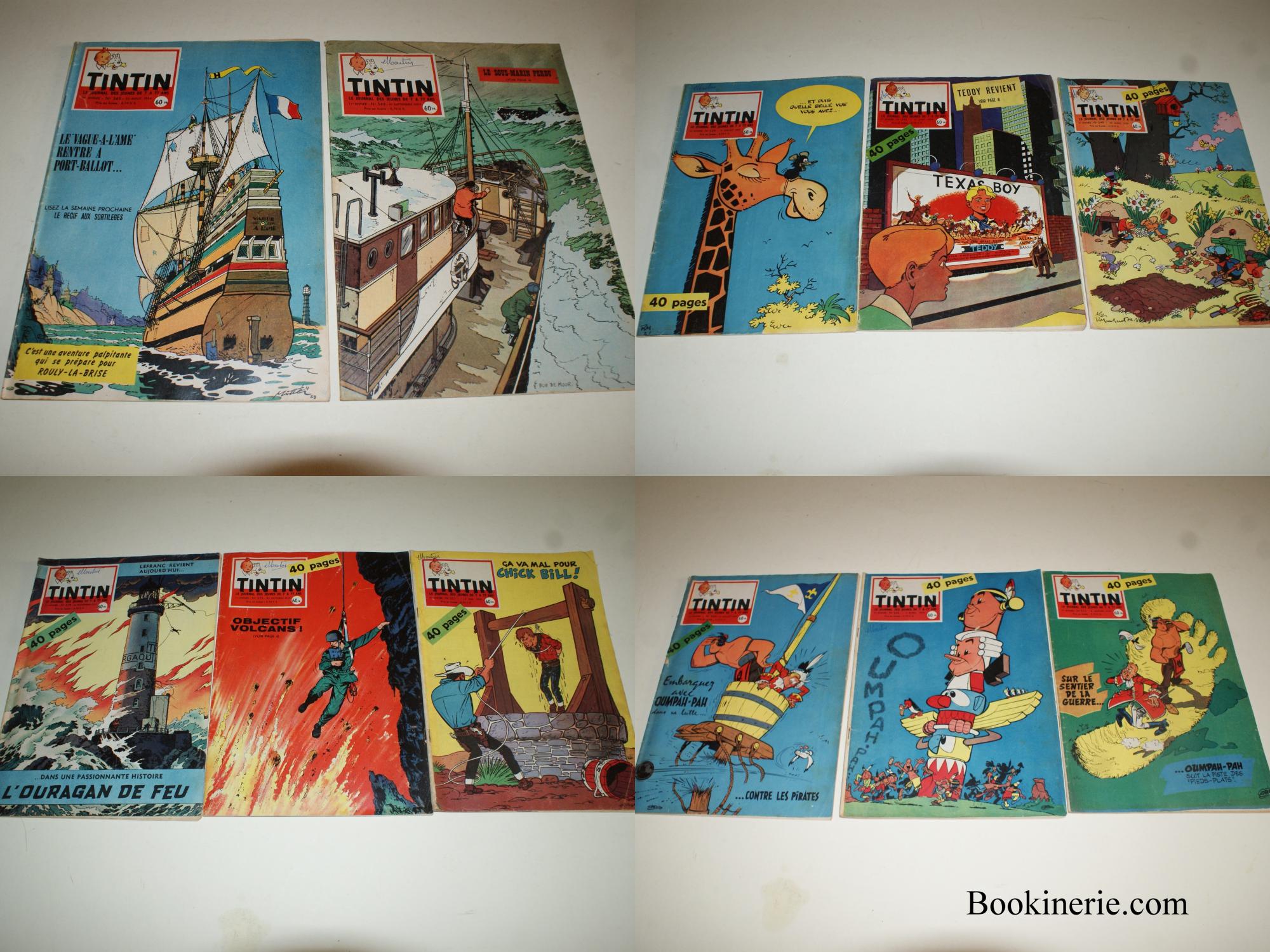 Le Journal De Tintin De 7 A 77 Ans Tintin. Le journal des jeunes de 7 à 77 ans. Année 1959. 51 Numéros