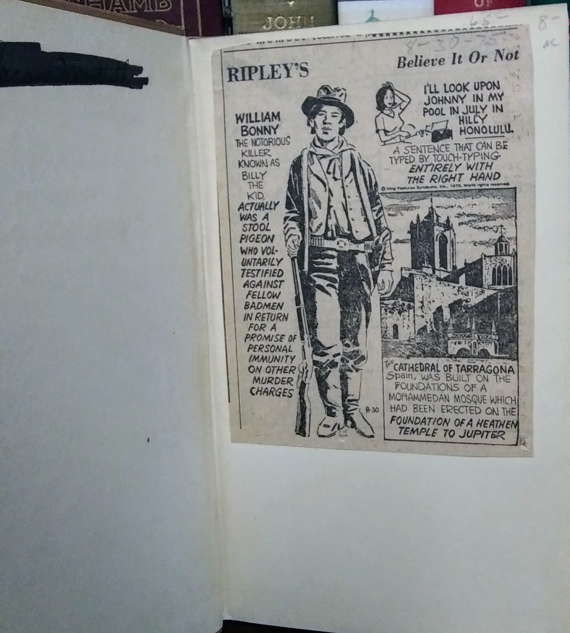 The Death of Billy the Kid (William H. Bonney) by Poe, John W.: Very 