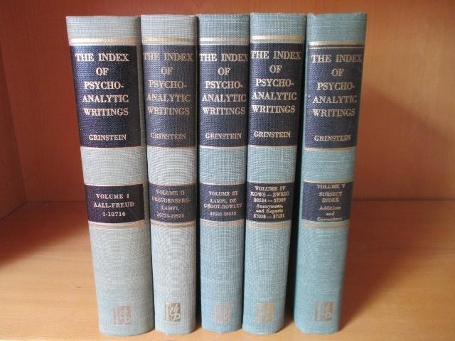 The Index of Psychoanalytic Writings. Preface by Ernest Jones. Grinstein, Alexander. [ ]